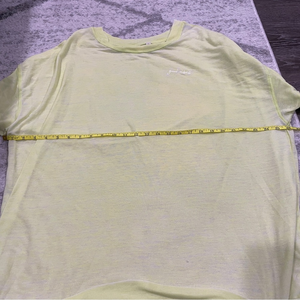 Free People Neon Yellow Cozy Cool Lounge T-Shirt - Picture 10 of 12